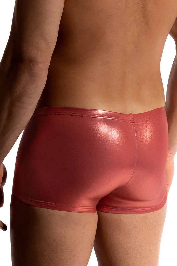 Manstore Micro Pants M2509 aus laminiertem Jersey in Terra
