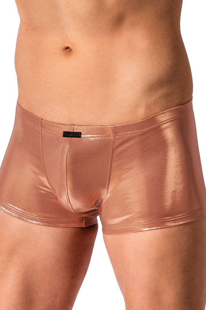 Manstore Micro Pants M2614 mit satinierter Oberfläche in Lederoptik in Kupferfarben