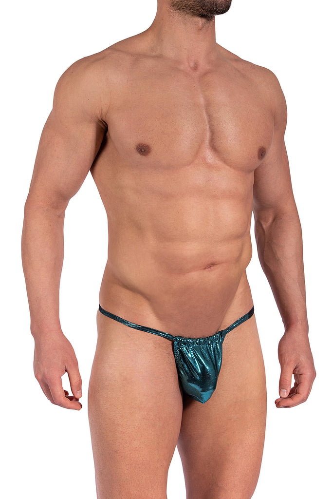 Manstore Beach Pouch M2377 mit Pailletten in Petrol