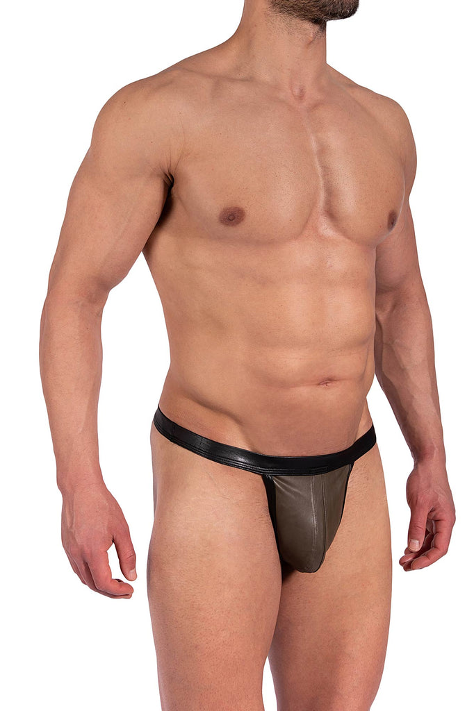 Manstore Shape String M2370 aus Lederimitat in Olive