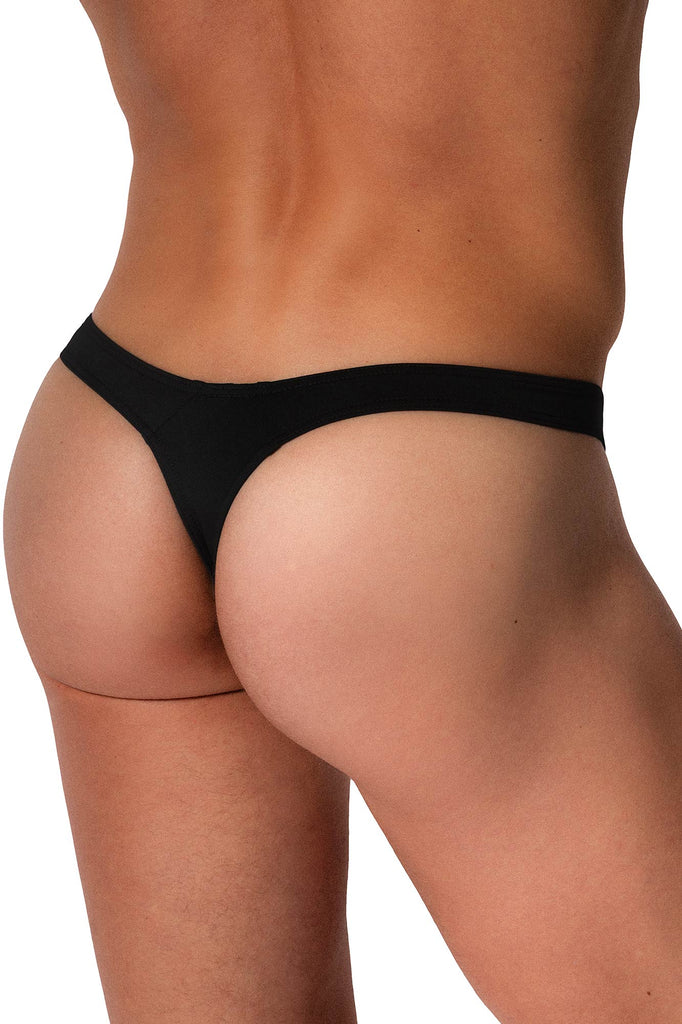 Manstore Tower String M2569 aus weicher Microfaser in Schwarz