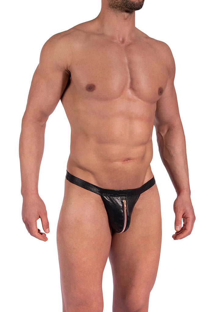 Manstore Zipped String M2369 aus Lederimitat mit Reißverschluss
