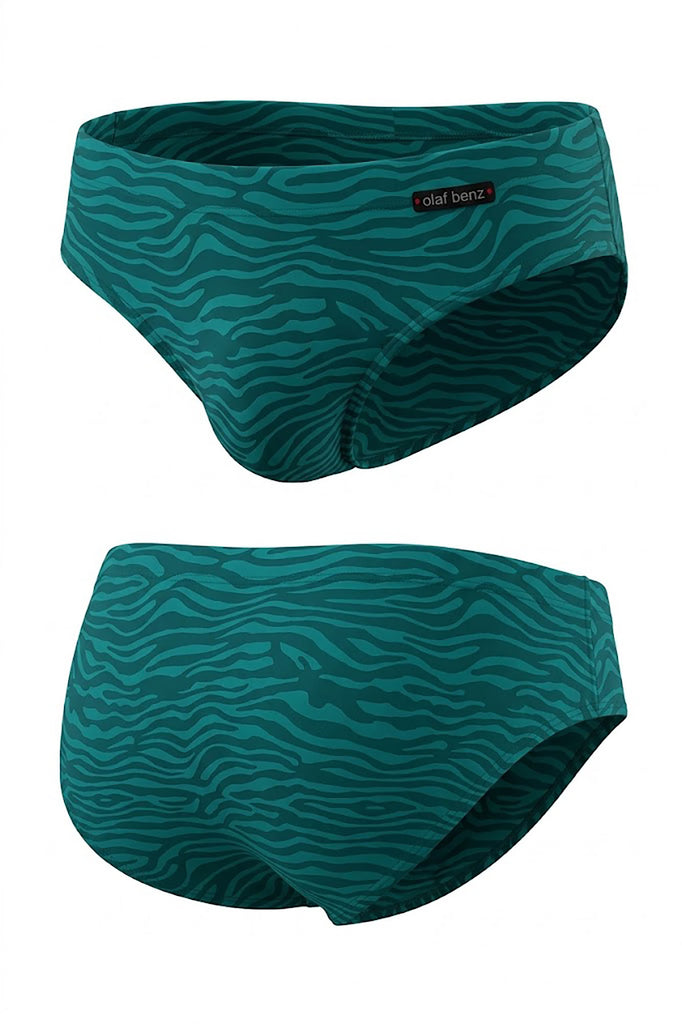 Olaf Benz Beachbrief aus dehnbarer Trikotware in Grün