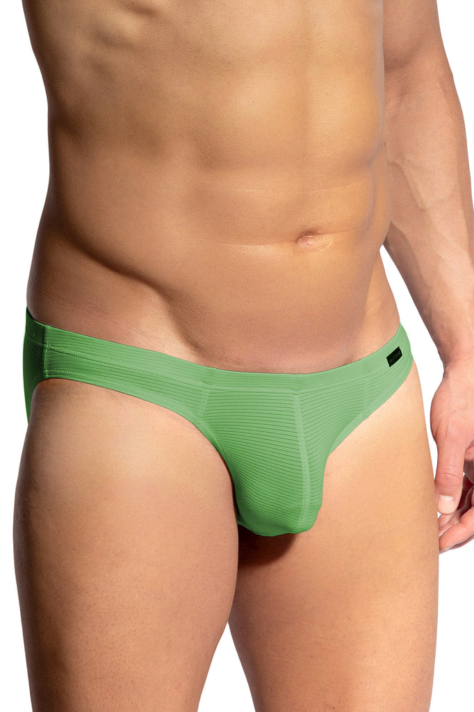 Olaf Benz Brazilbrief RED1201 aus weicher, luftig leichter Microfaser mit Rib-Optik in Grün