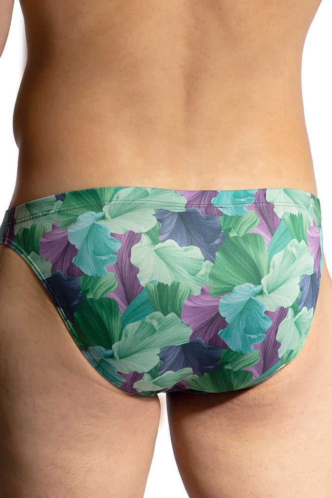 Olaf Benz Brazilbrief RED2402 aus Microfaser mit grünem Floraldruck
