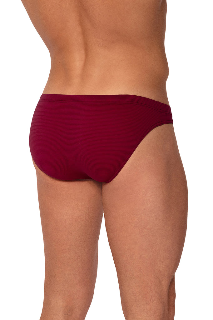 Olaf Benz Brazilbrief RED2555 aus Microfaser mit Ringelstruktur in Rot