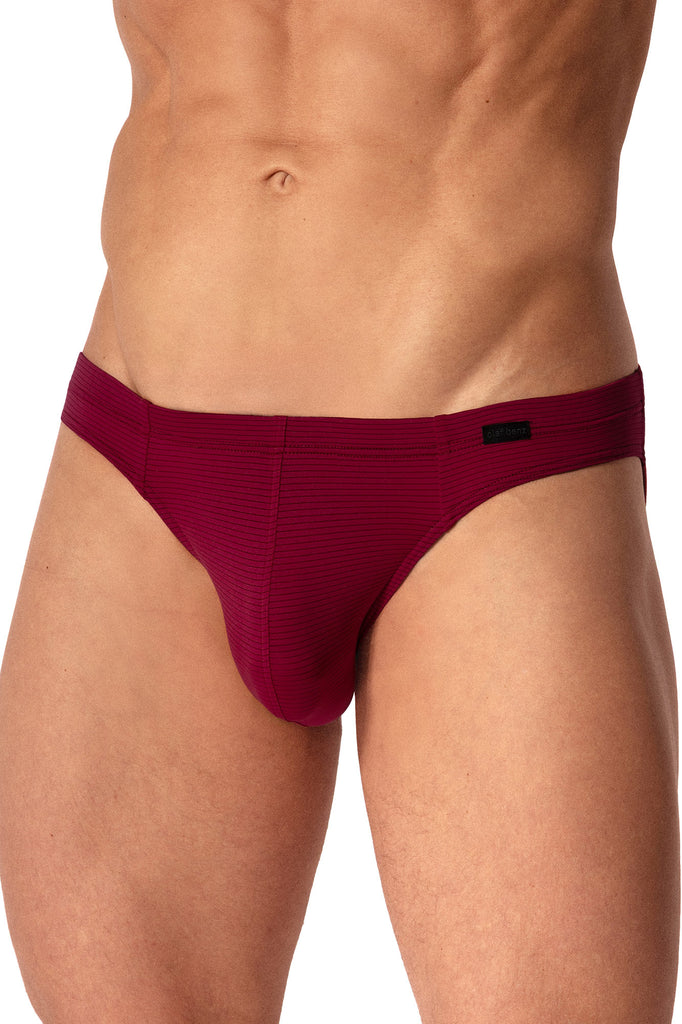 Olaf Benz Brazilbrief RED2555 aus Microfaser mit Ringelstruktur in Rot