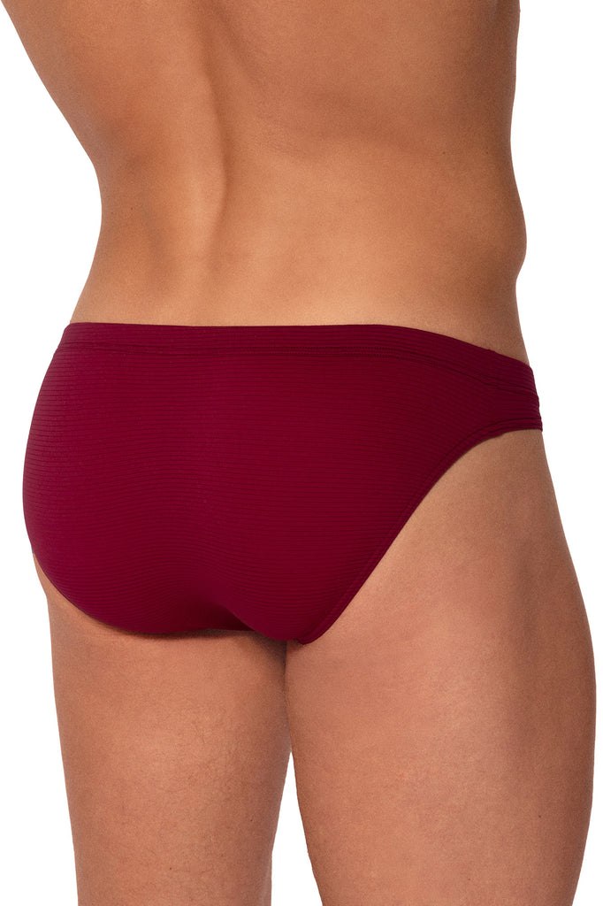 Olaf Benz Brazilbrief RED2555 aus Microfaser mit Ringelstruktur in Rot