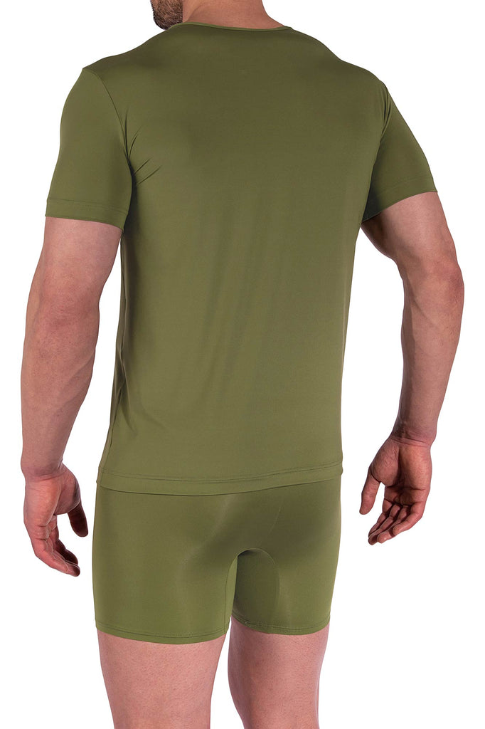 Olaf Benz Mastershirt RED2363 aus seidiger Microfaser in Grün