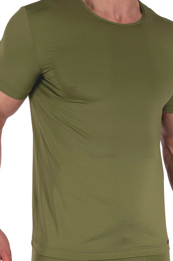 Olaf Benz Mastershirt RED2363 aus seidiger Microfaser in Grün