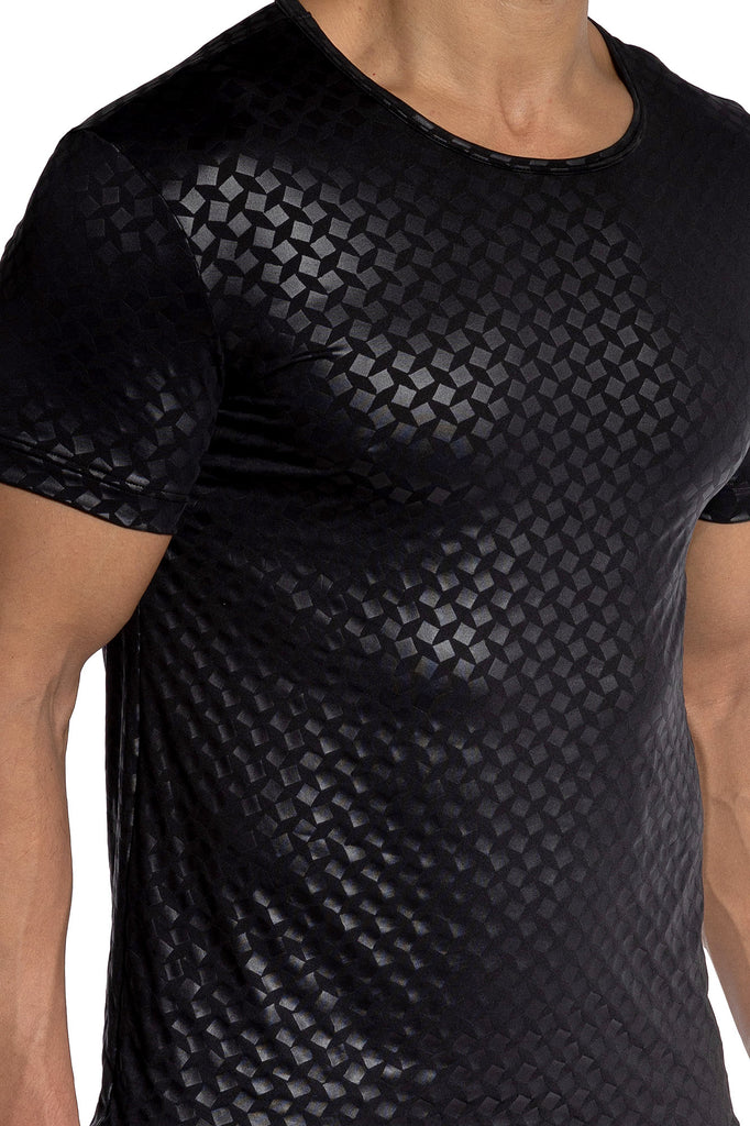 Olaf Benz Mastershirts RED2501 aus Microfaser mit Prägedruck in Schwarz