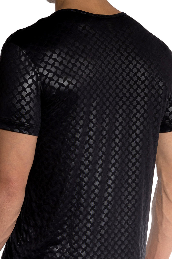 Olaf Benz Mastershirts RED2501 aus Microfaser mit Prägedruck in Schwarz