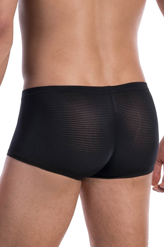 Olafe Benz Minipants RED1201 aus schwarzer Microfaser mit Ringelstruktur