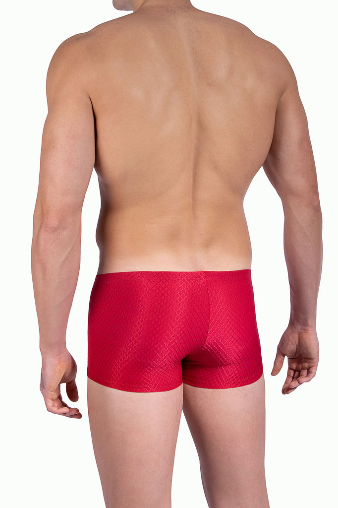 Olaf Benz Minipants RED2312 in Rot aus Microfaser mit ornamentaler Webstruktur