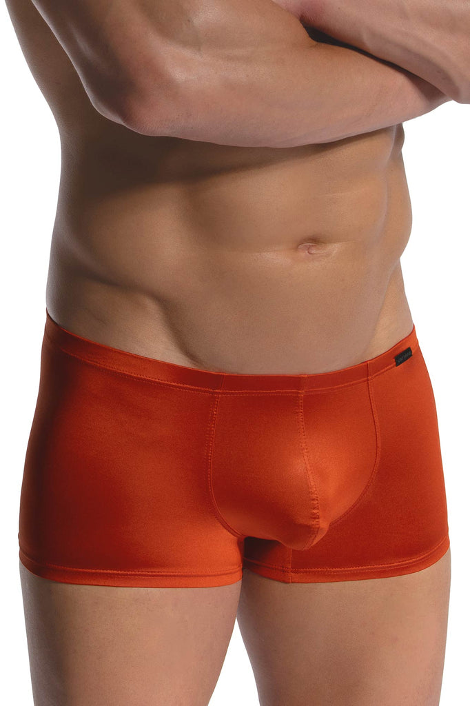 Olaf Benz Minipants RED2480 in Kupfer-Orange aus glänzendem Feinjersey