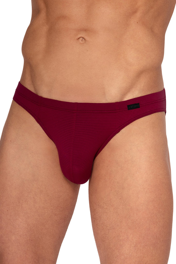 Olaf Benz Ministring RED2555 aus Microfaser mit Ringelstruktur in Rot