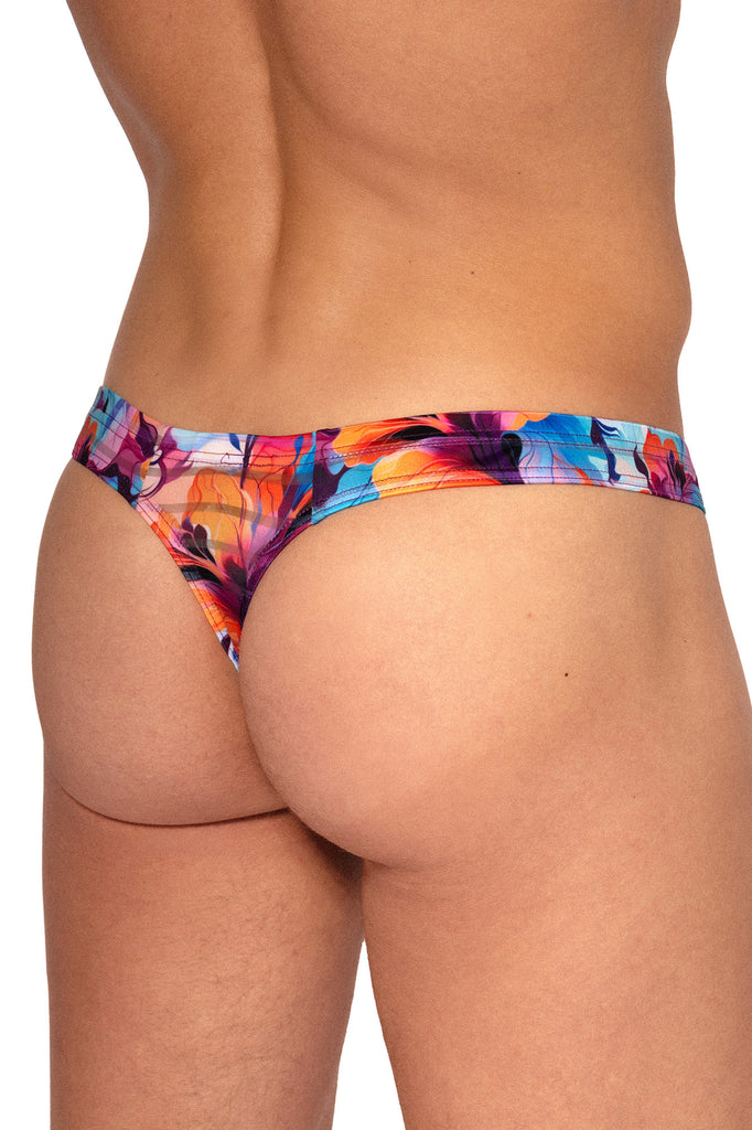 Olaf Benz Ministring RED2559 aus leichter Microfaser mit transparenten Streifen in Pink/Blau