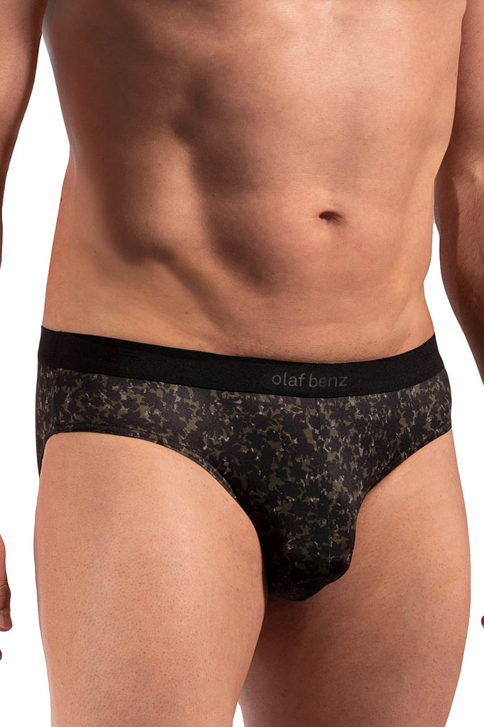 Olaf Benz Sportbrief aus Microfaser mit Camouflage-Druck