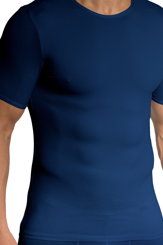 Olaf Benz T-Shirt RED1201 aus luftig leichter Microfaser in Marine-Blau