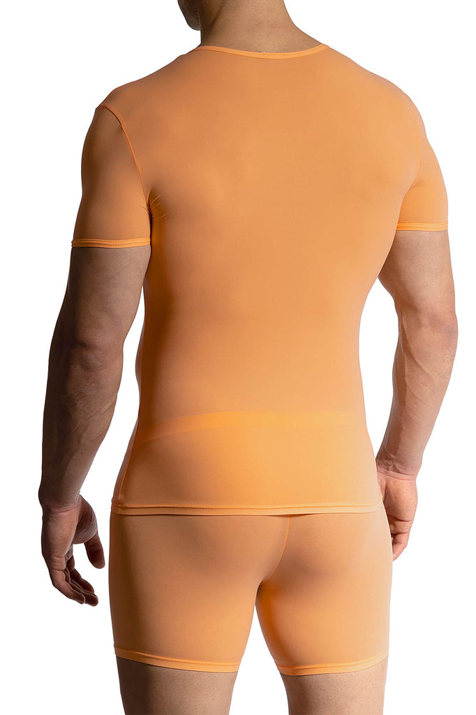 Olaf Benz V-Neck aus weicher Microfaser in Apricot
