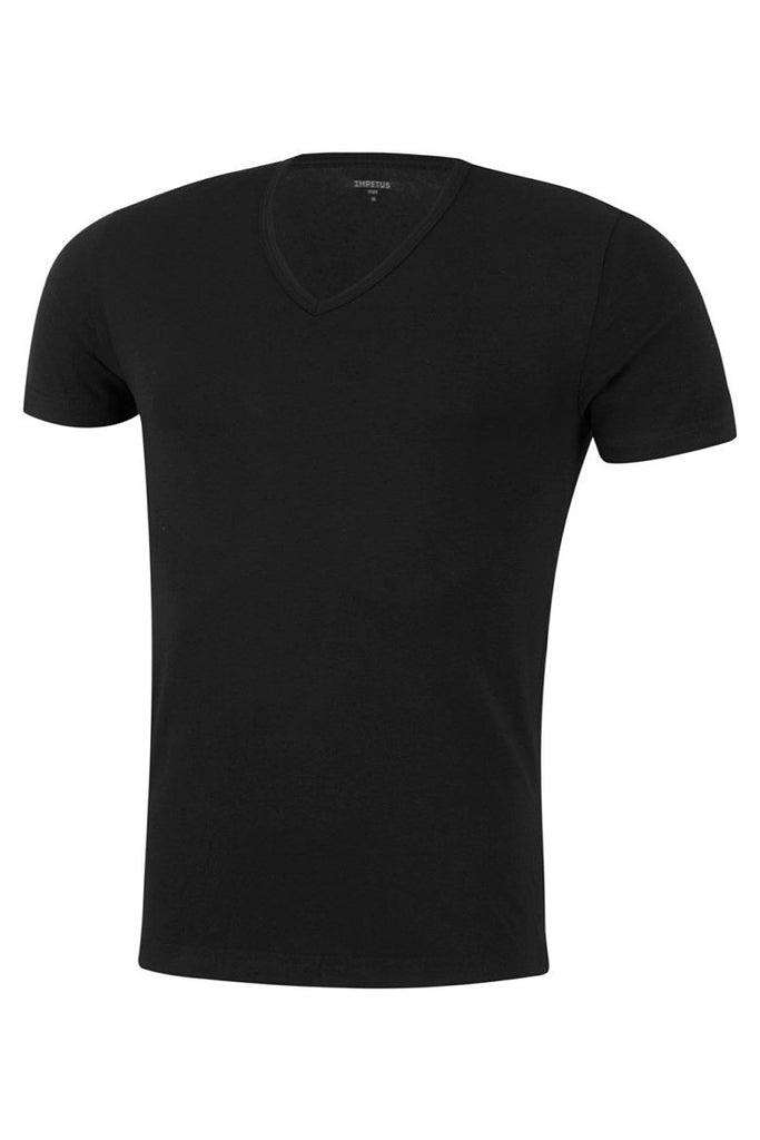 IMPETUS V-Shirt Cotton Modal - schwarz