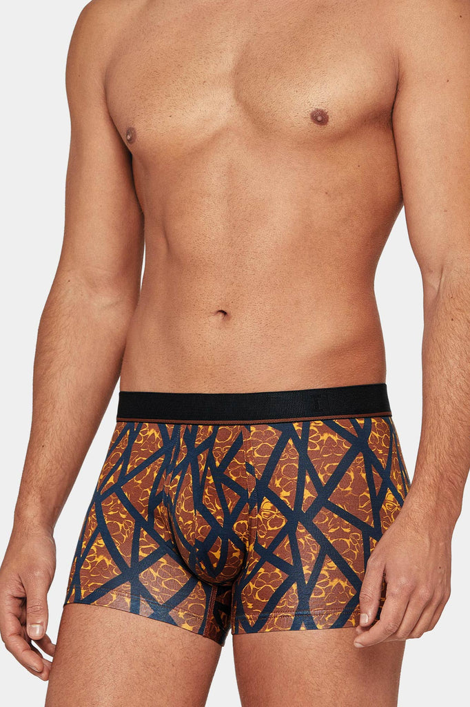 I AM WHAT I WEAR Boxer Pants J84 - blue/brown
