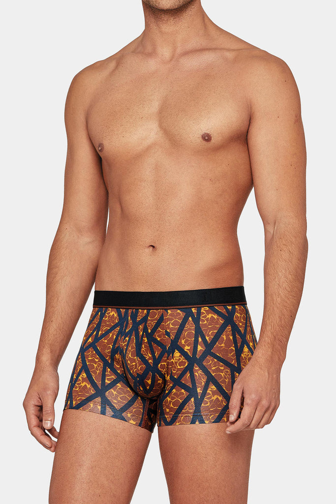 I AM WHAT I WEAR Boxer Pants J84 - blue/brown