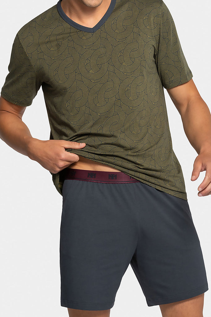 Impetus Pyjama Wavy aus Lyocell mit Baumwolle