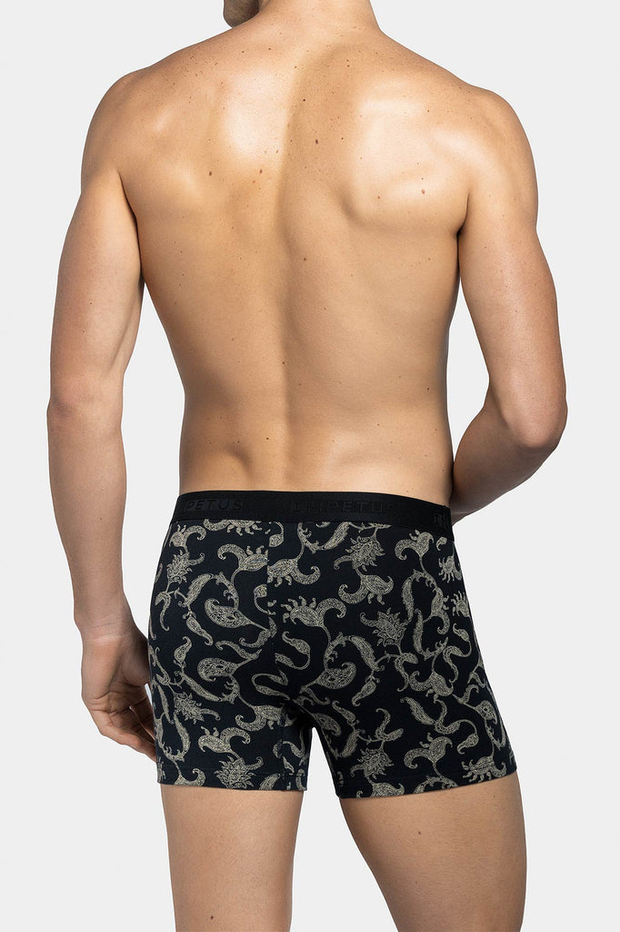 Impetus Retro Boxer Azur mit Ornamentik