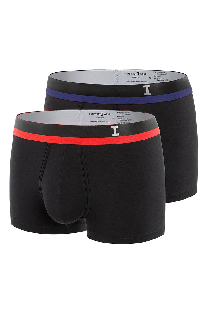 2x I AM WHAT I WEAR Retro-Boxer Genuine - schwarz