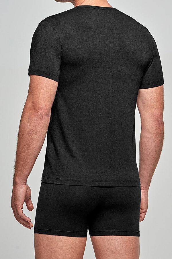IMPETUS V-Shirt Cotton Modal - schwarz