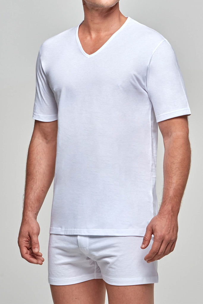 IMPETUS V-Shirt Pure Cotton - weiß