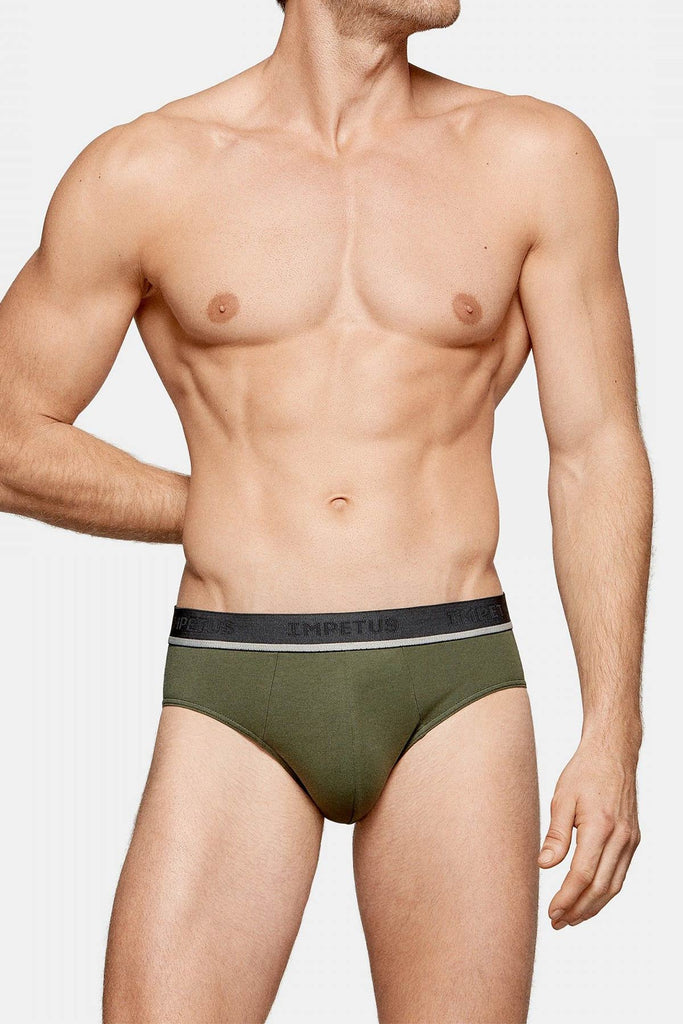 Impetus Slip Cotton Stretch iim Doppelpack in Grün und Schwarz aus Baumwolle mit Elasthan