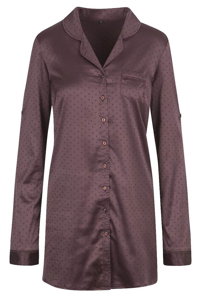 Lingadore Satin Pyjama Kleid - Rum Raisin
