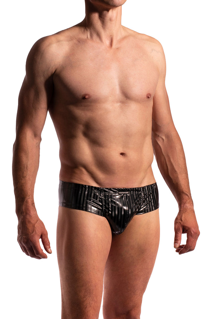 Manstore Cheeky Brief M2277 aus schwarzem Lack