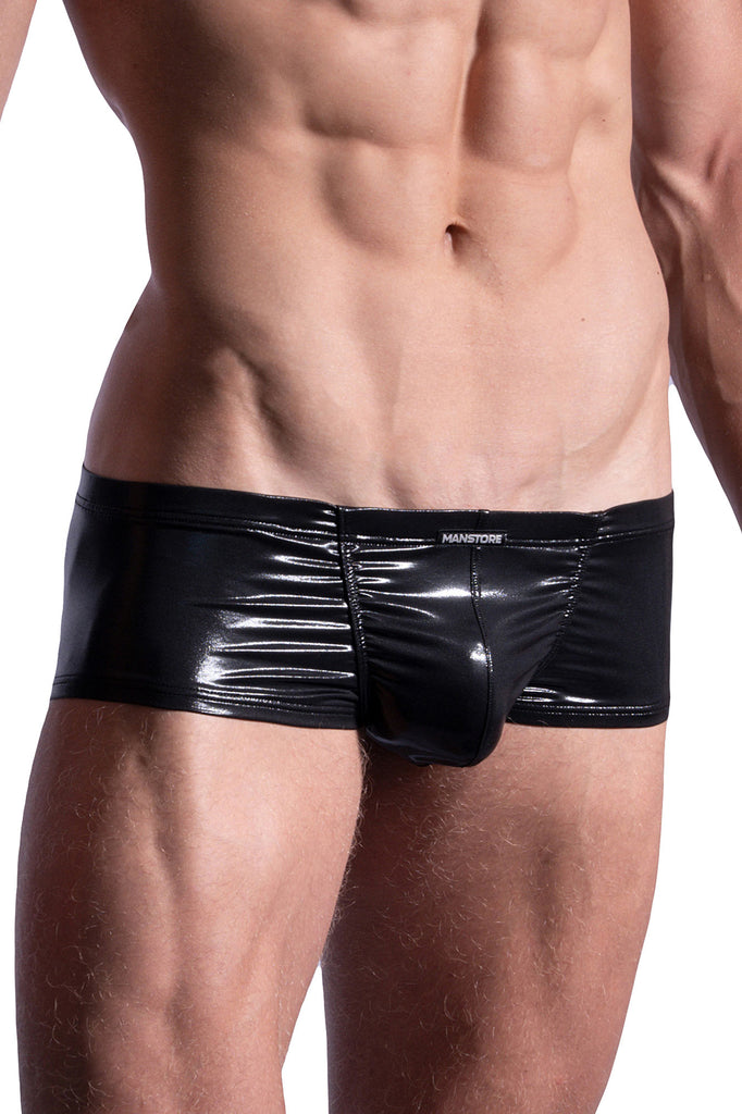 Manstore Hot Pants M2180 aus Lack in Schwarz