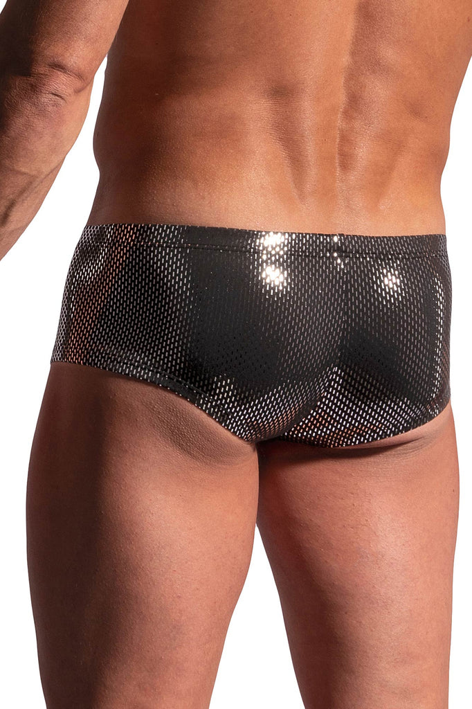 Manstore Hot Pants M2228 aus Microfaser in black/silver