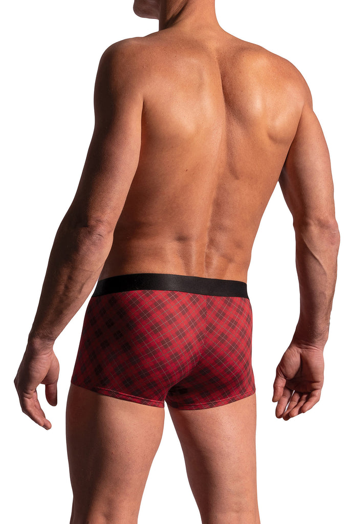 Manstore Micro Pants M2224 aus rotkarierter Microfaser
