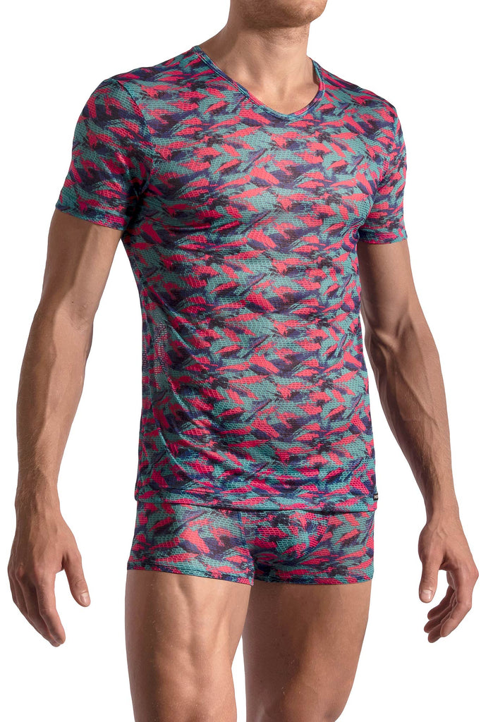 Manstore V Neck M2177 - hippie pink