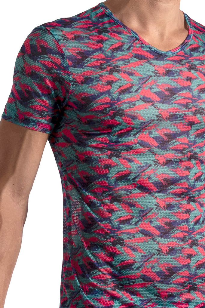 Manstore V Neck M2177 - hippie pink