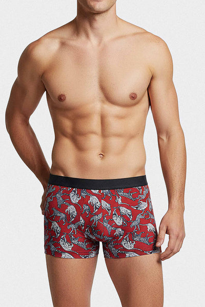 I AM Retro Firce in Rot aus Lyocell mit Animalprint von Impetus