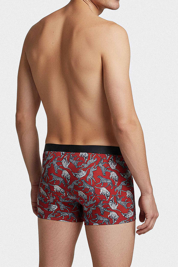 I AM Retro Firce in Rot aus Lyocell mit Animalprint von Impetus