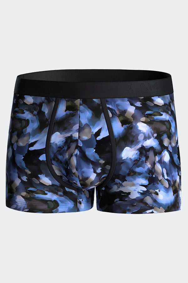 I AM Retro Abstract aus Lyocell mit blauem, stilisierten Floraldruck von Impetus