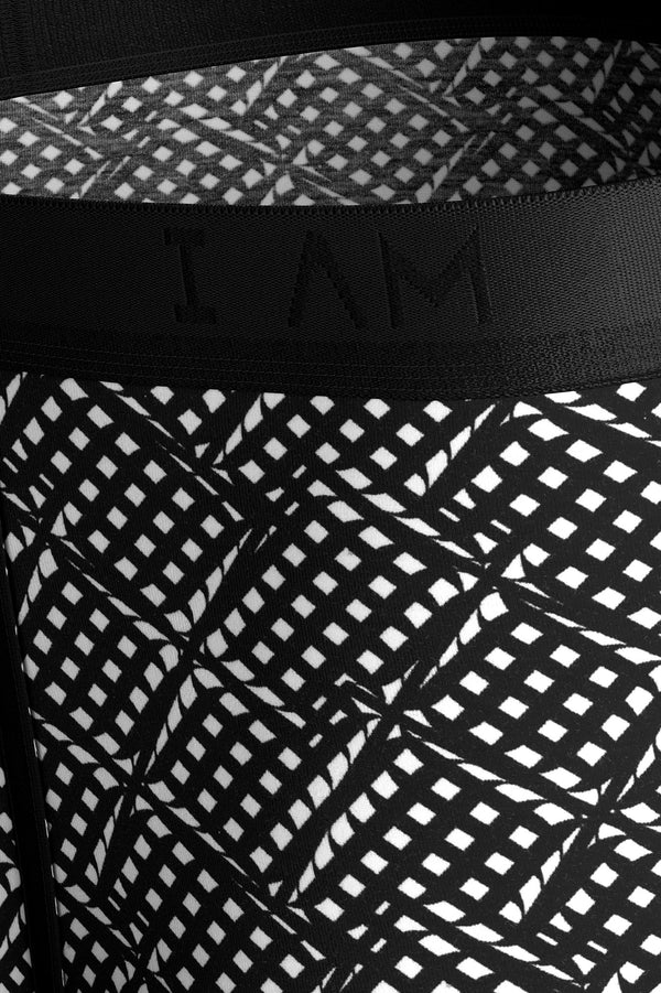I AM Retro Hypnotic aus Lyocell in Schwarz mit weißem Viereckmuster von Impetus
