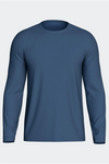 Langarm Shirt Asuka mit Rundhalsausschnitt aus Baumwolle/Lyocell in Blau