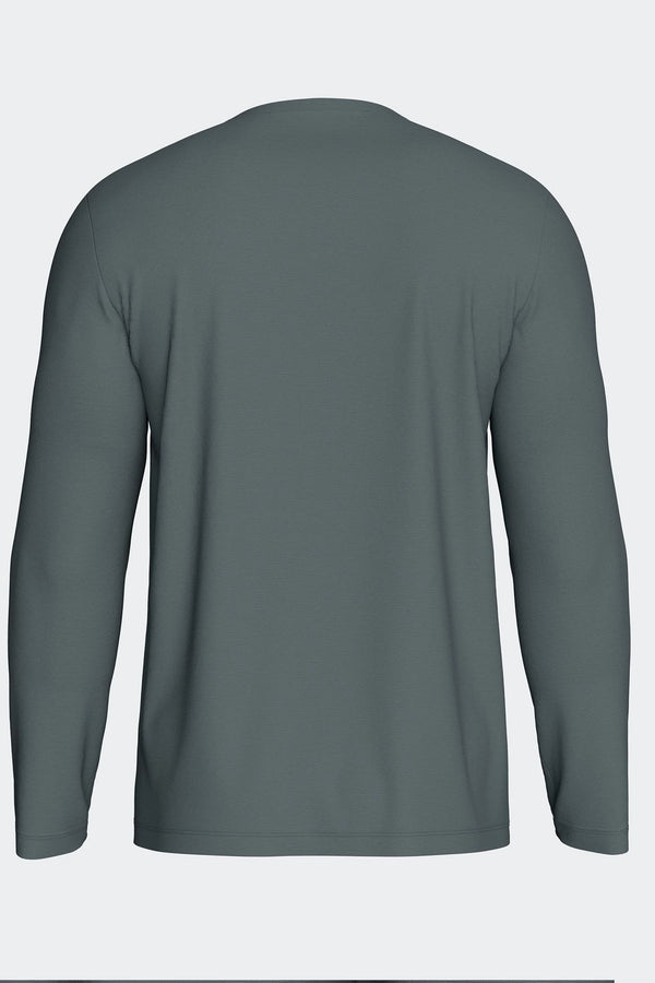 Impetus Shirt Asuka mit Rundhals und langen Ärmeln aus Lyocell und Baumwolle in Grün