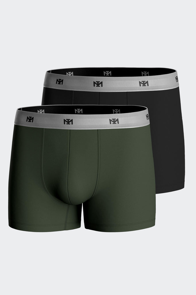 Impetus Pants Pacific aus hautfreundlichem Lyocell mit Elasthan im Doppelpack in Grün und Schwarz