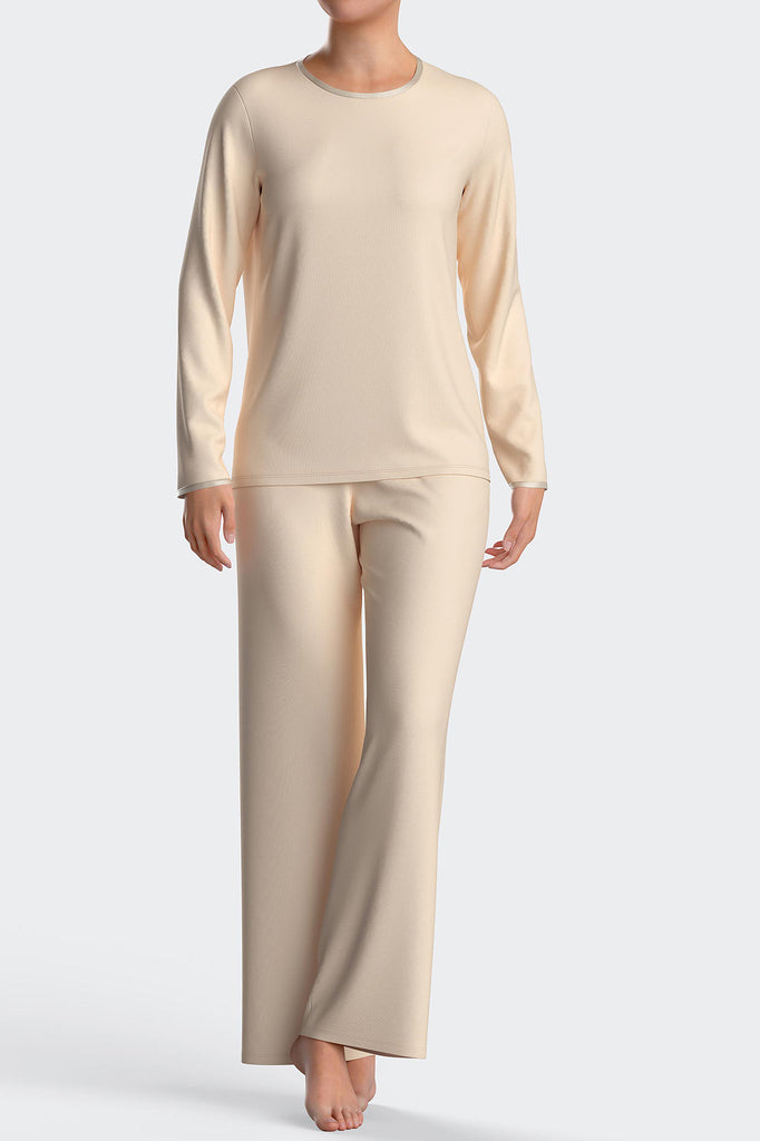 Impetus Pyjama Natura aus Modal und mit Elasthan in Cremefarben