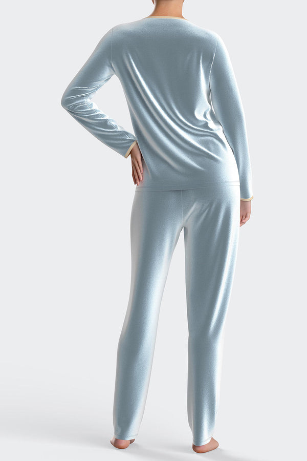 Impetus Pyjama Nimbus aus Modal und Baumwolle mit Thermoeffekt in Hellblau