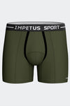 IMPETUS Retro Sport aus Microfaser in Olivgrün mit langem Bein